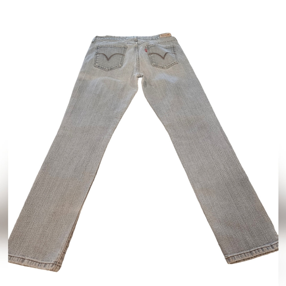 Levis MidRise Skinny Women's Jeans Size 12 Very Light Bluish White